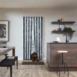 Livn Deurgordijn Chenille Zwart/grijs/wit 90x220 Cm -InterieurKunst Verkoopwinkel 123 22043