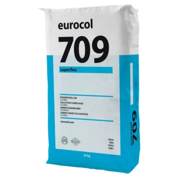 Eurocol 709 Superflex Poedertegellijm Grijs 25kg. 1 Eurocol 709 Superflex Poedertegellijm Grijs 25kg.