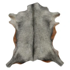 Geitenvacht Vloerkleed Grijs Gemeleerd 70x50 Cm