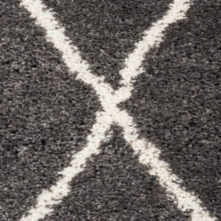 Cavallino Tapijt Grijs/Wit Ruit 35 Mm 160x230 Cm -InterieurKunst Verkoopwinkel 123 22774