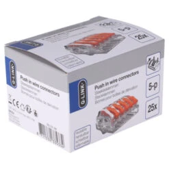 Q-Link Lasklem 5-voudig 0,2-4mm2 Hersluitbaar 25 Stuks -InterieurKunst Verkoopwinkel 123 2329