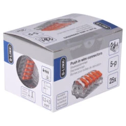Q-Link Lasklem 5-voudig 0,2-4mm2 Hersluitbaar 25 Stuks -InterieurKunst Verkoopwinkel 123 2330