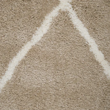 Vloerkleed Pelush Zand Wit Ruit 160x230 Cm 2 Vloerkleed Pelush Zand Wit Ruit 160x230 Cm - Afbeelding 2