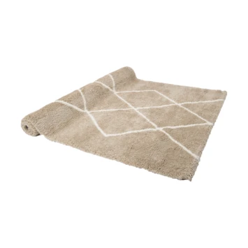 Vloerkleed Pelush Zand Wit Ruit 160x230 Cm 3 Vloerkleed Pelush Zand Wit Ruit 160x230 Cm - Afbeelding 3