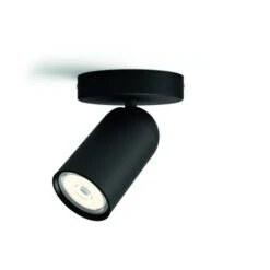 Philips Opbouwspot MyLiving Pongee LED Zwart 5.5W -InterieurKunst Verkoopwinkel 123 23476