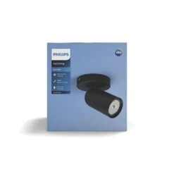 Philips Opbouwspot MyLiving Pongee LED Zwart 5.5W -InterieurKunst Verkoopwinkel 123 23479