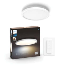 Philips Hue Aurelle Panel Light 1x24.5W Wit Rond Incl. Switch En Bluetooth