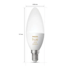 Philips HueWhite Ambiance E14 Lamp 2-pack Incl. Bluetooth -InterieurKunst Verkoopwinkel 123 23595