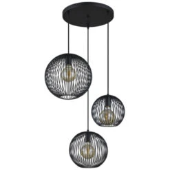 GAMMA Hanglamp Nikki Zwart 3*