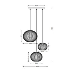 GAMMA Hanglamp Nikki Zwart 3* -InterieurKunst Verkoopwinkel 123 23654
