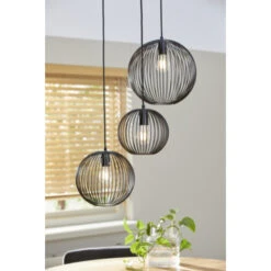 GAMMA Hanglamp Nikki Zwart 3* -InterieurKunst Verkoopwinkel 123 23655