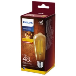 Philips LED Edison E27 48W Filament Goud Niet Dimbaar -InterieurKunst Verkoopwinkel 123 23709