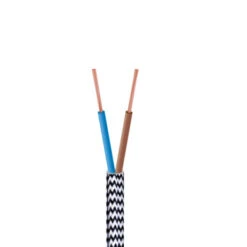 Decoratief Snoer 2 X 0,75mm2 Zwart/ Wit 5 Meter