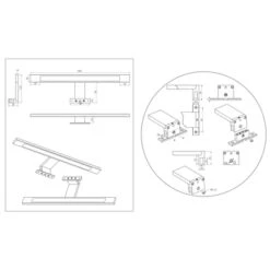 Tiger Spiegelverlichting Ancis Zwart 60cm -InterieurKunst Verkoopwinkel 123 23843