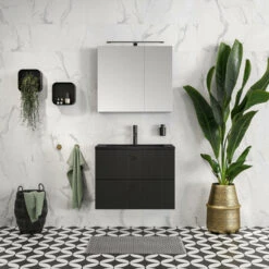 Tiger Spiegelverlichting Ancis Zwart 60cm -InterieurKunst Verkoopwinkel 123 23846