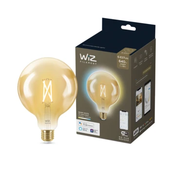 WiZ Connected LED Globe E27 50W Filament Gold Koel Tot Warmwit Licht Dimbaar 2 WiZ Connected LED Globe E27 50W Filament Gold Koel Tot Warmwit Licht Dimbaar - Afbeelding 2