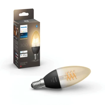 Philips Hue White Filament Kaars E14 4.5W 1 Philips Hue White Filament Kaars E14 4.5W