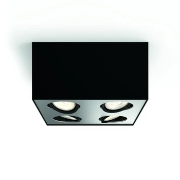 Philips Opbouwspot MyLiving Box LED Zwart 4 X 4.5W 1 Philips Opbouwspot MyLiving Box LED Zwart 4 X 4.5W