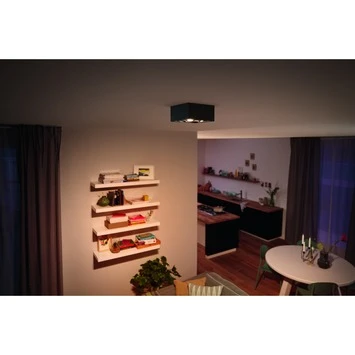 Philips Opbouwspot MyLiving Box LED Zwart 4 X 4.5W 2 Philips Opbouwspot MyLiving Box LED Zwart 4 X 4.5W - Afbeelding 2