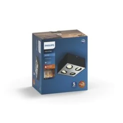 Philips Opbouwspot MyLiving Box LED Zwart 4 X 4.5W 10 Philips Opbouwspot MyLiving Box LED Zwart 4 X 4.5W -InterieurKunst Verkoopwinkel 123 23967