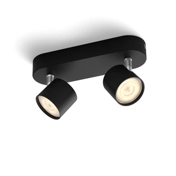 Philips Opbouwspot Star 2-lichts Zwart 4 Philips Opbouwspot Star 2-lichts Zwart - Afbeelding 4