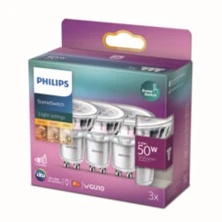 Philips LED Spot GU10 50W 3 Stuks Sceneswitch -InterieurKunst Verkoopwinkel 123 24123
