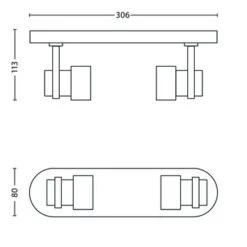 Philips Finish Balkspot Met 2 X Ecohalogeen 35W = 45W Zwart/chroom -InterieurKunst Verkoopwinkel 123 24158