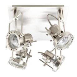 GAMMA Spotplaat Futura Nikkel 4-lichts