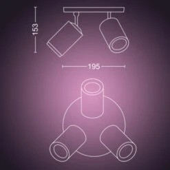 Philips Hue Opbouwspot Fugato Zwart -InterieurKunst Verkoopwinkel 123 24241