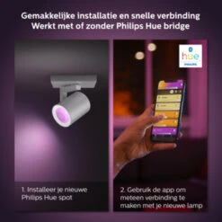 Philips Hue Opbouwspot Argenta Aluminium -InterieurKunst Verkoopwinkel 123 24271