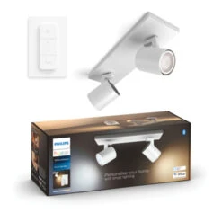 Philips Hue Runner Opbouwspot 2x5W Wit Incl. Switch En Bluetooth