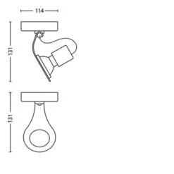 Philips MyLiving Wandspot Race Aluminium -InterieurKunst Verkoopwinkel 123 24307