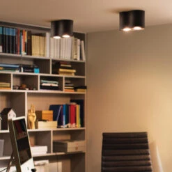 Philips Hue Pillar Opbouwspot 2x5W Zwart Incl. Switch En Bluetooth -InterieurKunst Verkoopwinkel 123 24328