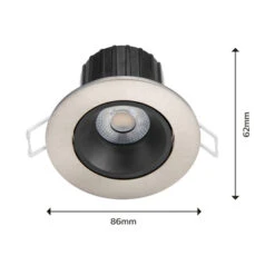 Philips Inbouwspot Abrosa 1x9W 2700K Nikkel -InterieurKunst Verkoopwinkel 123 24352