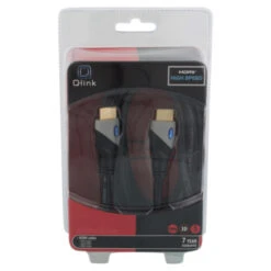 Q-Link HDMI Kabel High Speed Gold Plated 3D 5 Meter Zwart -InterieurKunst Verkoopwinkel 123 2438