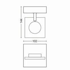 Philips Golygon Spot Met Geïntegreerde LED 1x 4,5 W Inox -InterieurKunst Verkoopwinkel 123 24393
