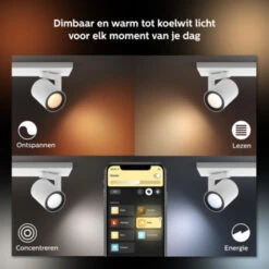 Philips Hue Opbouwspot Argenta Wit 9 Philips Hue Opbouwspot Argenta Wit -InterieurKunst Verkoopwinkel 123 24403