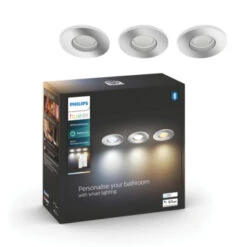 Philips Hue Adore 3-licht Badkamer Inbouwset 3x5W Chroom/wit Incl. Switch En Bluetooth