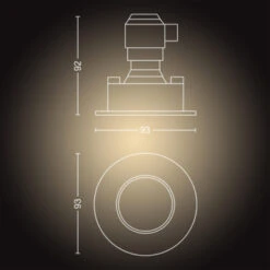 Philips Hue Adore 3-licht Badkamer Inbouwset 3x5W Chroom/wit Incl. Switch En Bluetooth -InterieurKunst Verkoopwinkel 123 24471