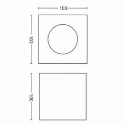 Philips Opbouwspot MyLiving Box LED Wit 4.5W -InterieurKunst Verkoopwinkel 123 24531
