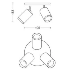 Philips Hue Opbouwspot Fugato Wit -InterieurKunst Verkoopwinkel 123 24553