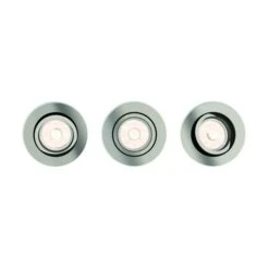 Philips Donegal Inbouwspot Nikkel Voor 3XGU10 230V -InterieurKunst Verkoopwinkel 123 24591