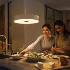 Philips Hue Fair Hanglamp 1x39W Wit Incl. Switch En Bluetooth -InterieurKunst Verkoopwinkel 123 24624
