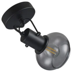 GAMMA Opbouwspot Este 1-lichts Zwart-glas -InterieurKunst Verkoopwinkel 123 24733