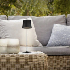 BRILLIANT Tafellamp Kaami Draagbaar LED 2W Voor Buiten Met USB Oplaadbare Accu 180lm, Zwart -InterieurKunst Verkoopwinkel 123 24812