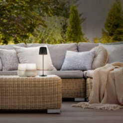 BRILLIANT Tafellamp Kaami Draagbaar LED 2W Voor Buiten Met USB Oplaadbare Accu 180lm, Zwart -InterieurKunst Verkoopwinkel 123 24813