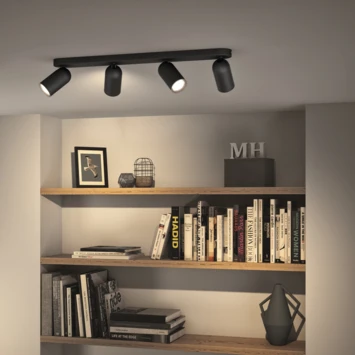 Philips Opbouwspot MyLiving Pongee LED Zwart 4 X 5,5W 4 Philips Opbouwspot MyLiving Pongee LED Zwart 4 X 5,5W - Afbeelding 4