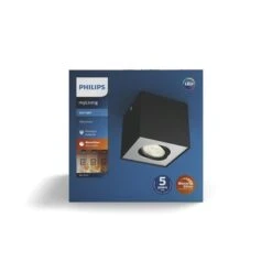 Philips Opbouwspot MyLiving Box LED Zwart 4.5W -InterieurKunst Verkoopwinkel 123 24915