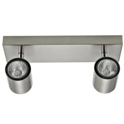 GAMMA Opbouwspot Genua 2-lichts Nikkel -InterieurKunst Verkoopwinkel 123 24926