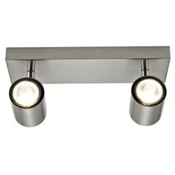 GAMMA Opbouwspot Genua 2-lichts Nikkel -InterieurKunst Verkoopwinkel 123 24927